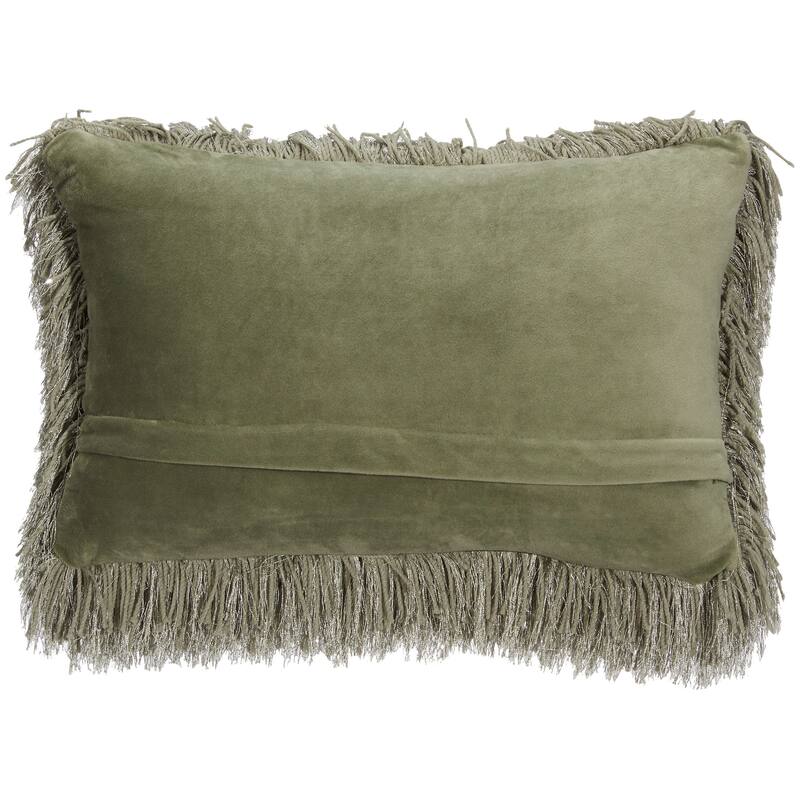 Mina Victory Shag Solid Glam Throw Pillow