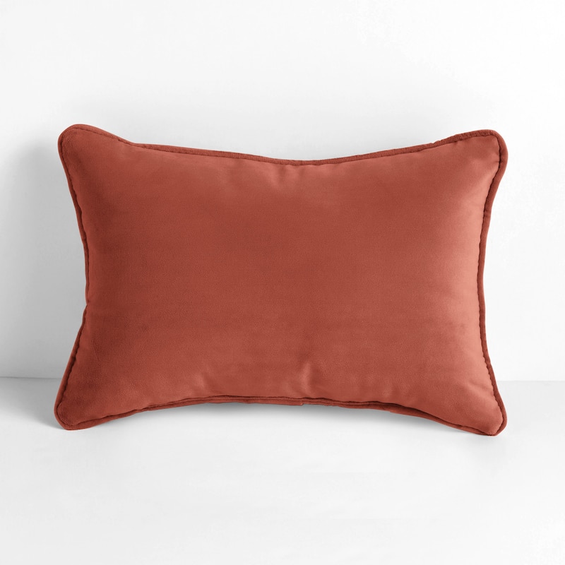 Sorra Home Solid Velvet Indoor Corded Pillow Single