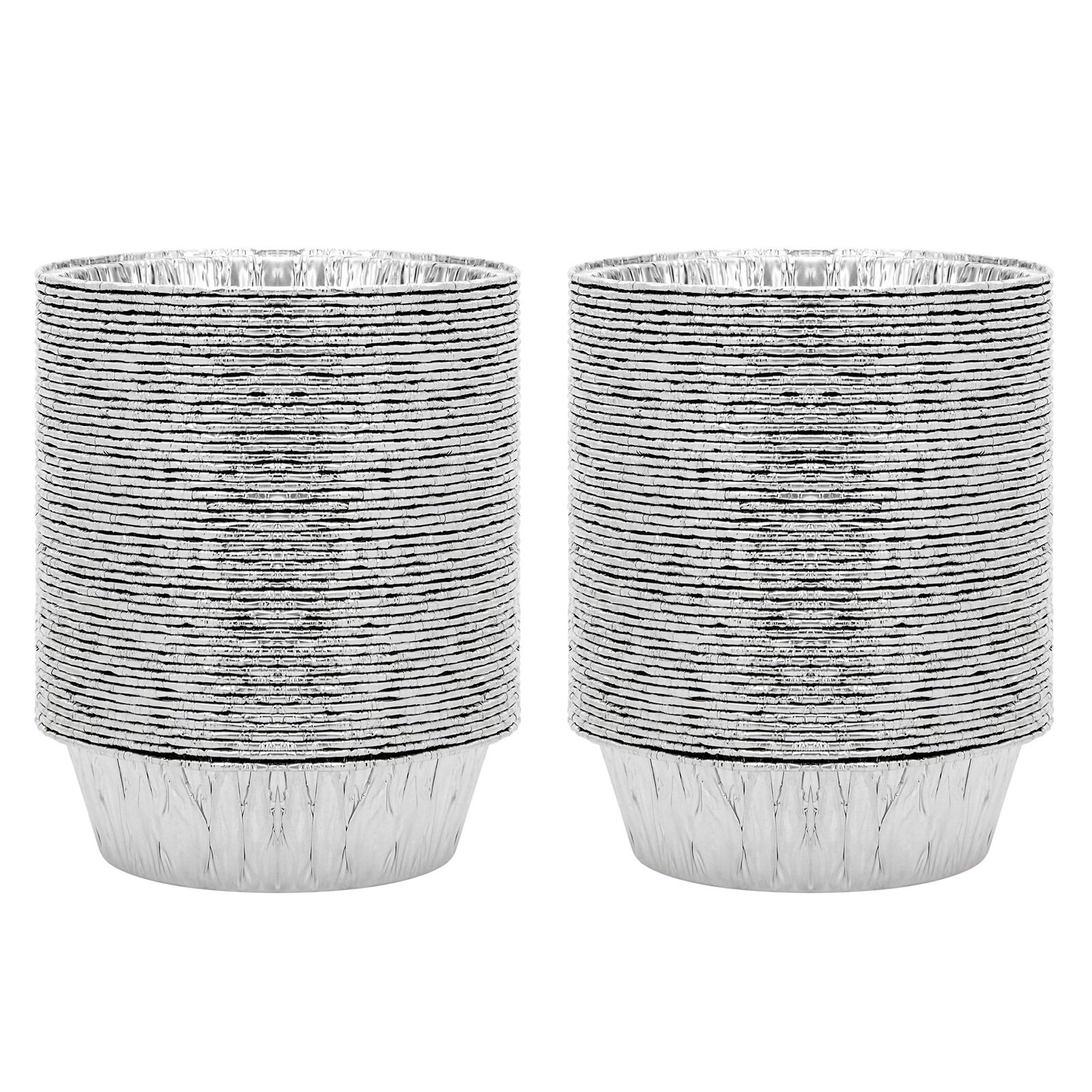 100 Pack 5 Disposable Aluminum Foil Pie Pans Silver