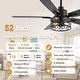 preview thumbnail 22 of 38, Cusp Barn 52/60/72 Inch Farmhouse Caged Ceiling Fan with Lights and Remote, Industiral 6 Speeds Chandelier Ceiling Fan