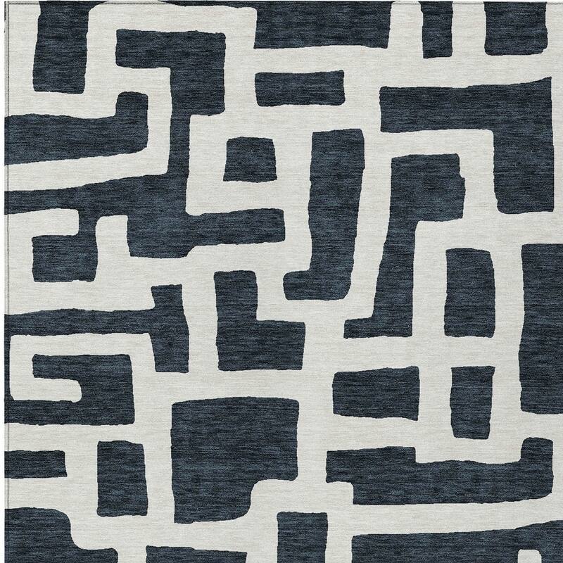 HomeRoots Abstract Transitional Rectangle Outdoor Rug