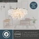 preview thumbnail 4 of 8, Elsa 24-in W Satin Nickel Capiz Shell Coastal Flush Mount Ceiling Light Fixture - 24-in W x 14-in H x 24-in D