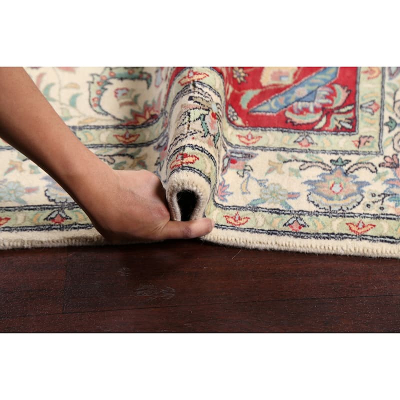 Wool/ Silk Vegetable Dye Tabriz Area Rug Hand-knotted Oriental Carpet - 4'2" x 6'1"