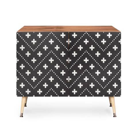 DENY Designs Holli Zollinger Dash and Plus Wood Credenza - Wood-Finish-Legs