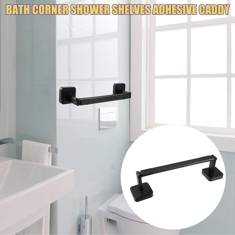 1 Set Wall Mounted Towel Shoe Rack Organizer Repalce - Black - 32.5cm/12.80"(L)