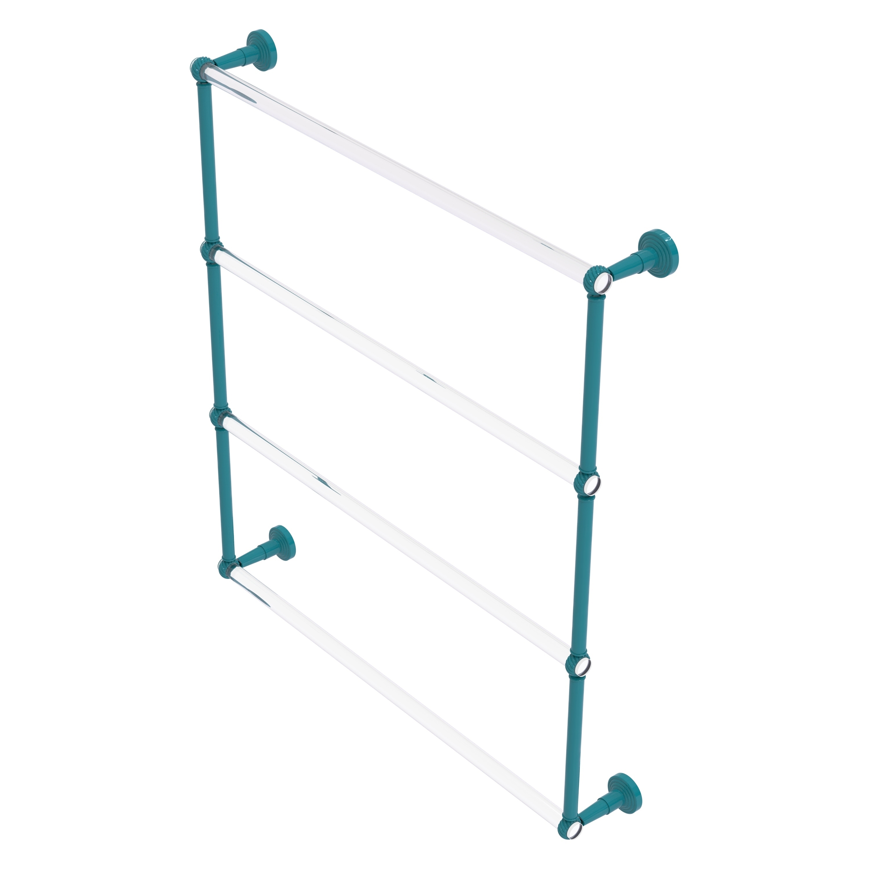 Allied Brass Pacific Beach Collection 4 Tier 24 Inch Ladder Towel Bar with Twisted Accents
