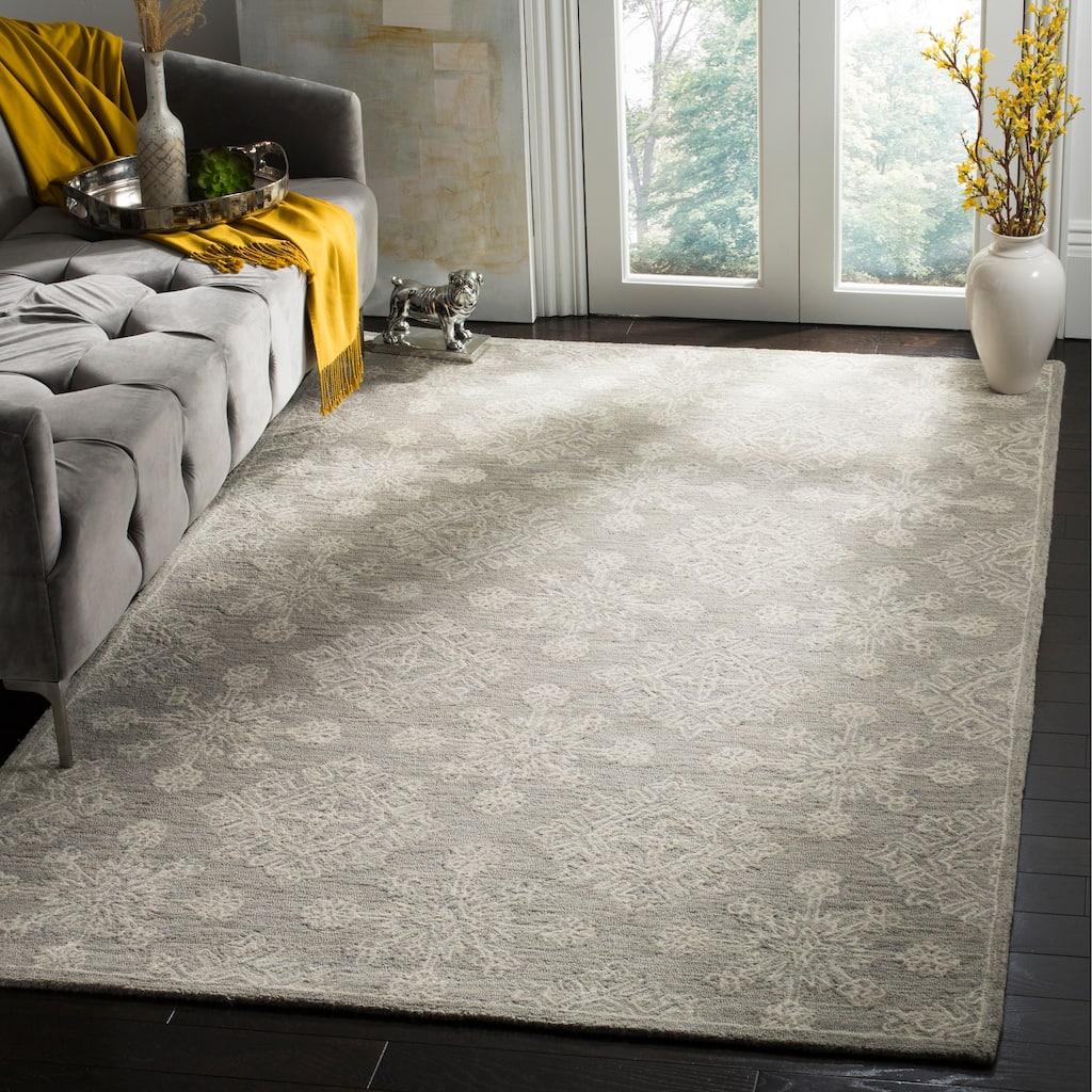 SAFAVIEH Handmade Blossom Rylee Modern Floral Wool Rug
