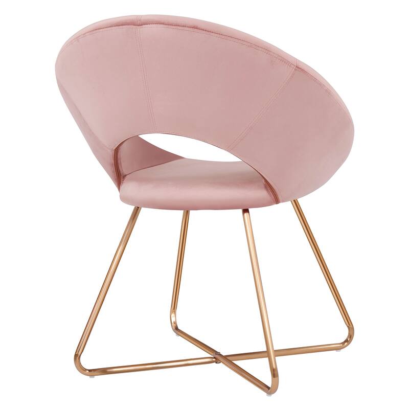 Modern Velvet Upholstered Accent Chair Vanity Leisure Chair