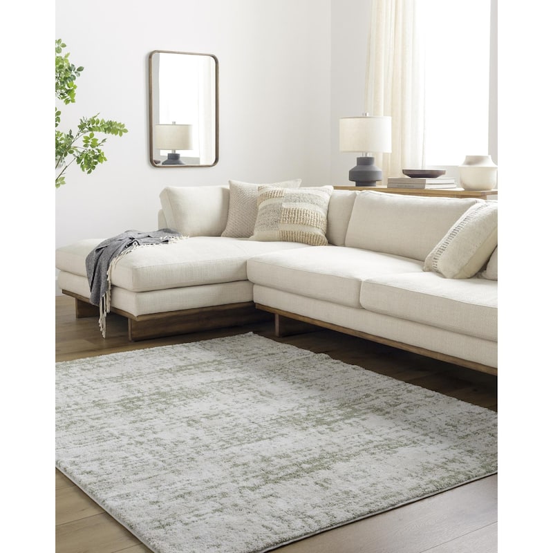 Livabliss Osaka Transitional Striped Area Rug - Cream/Dusty Sage - 7' 10" x 10'