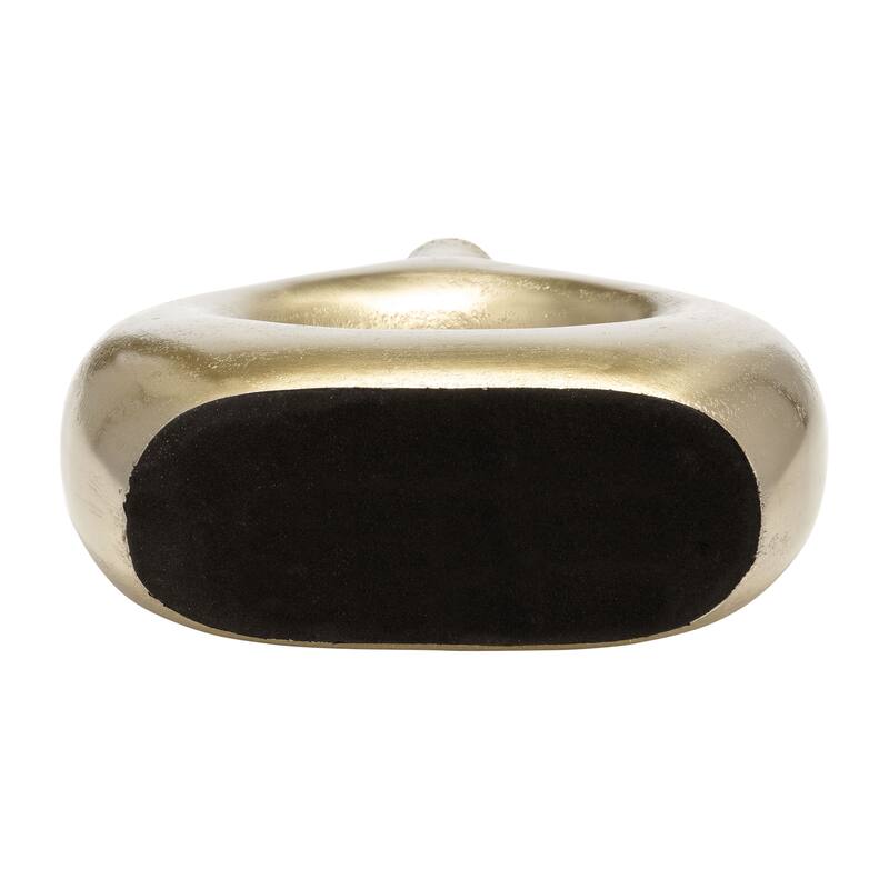 10" Metal Cut-Out Vase Contemporary Glam Aluminum Gold Decorative Table Vase for Home or Office Decor Metallic