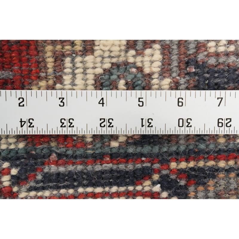 Hand Knotted Oriental 100% Wool Carpet Traditional Medallion Red Heriz (serapi) Area Rug - 3' 0'' X 2' 0''