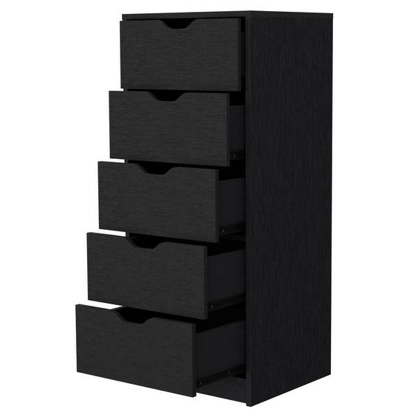 black narrow dresser Stella Narrow Chest by Mobican