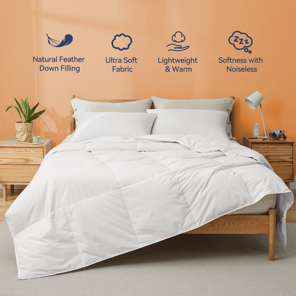 All-season Medium Warmth Luxury Goose Down Blend Duvet Insert Comforter