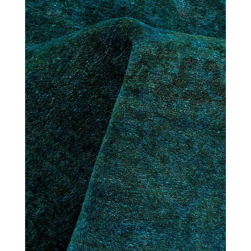 Contemporary Overdyed Wool Hand Knotted Runner - 2' 8" x 21' 7"
