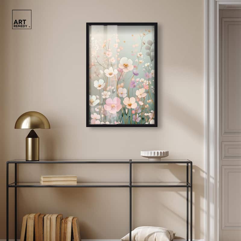 Tiny Blooms I Shadowbox by Art Remedy