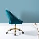 preview thumbnail 64 of 107, Savas Height Adjustable Swivel Velvet Task Chair with Gold Base