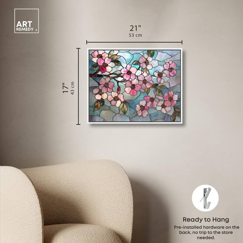 Shimmering Spring Blossoms II Canvas by Art Remedy