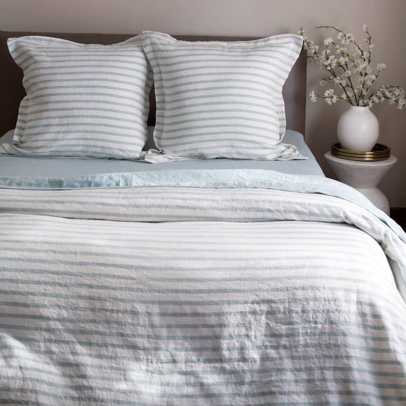 100% French Linen Flanged Euro Sham by BOKSER HOME
