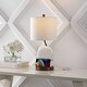 preview thumbnail 1 of 22, Campana 20.25" Bohemian Designer Iron/Resin Elephant LED Kids Table Lamp with Phone Stand and USB Charging Port, by JONATHAN Y