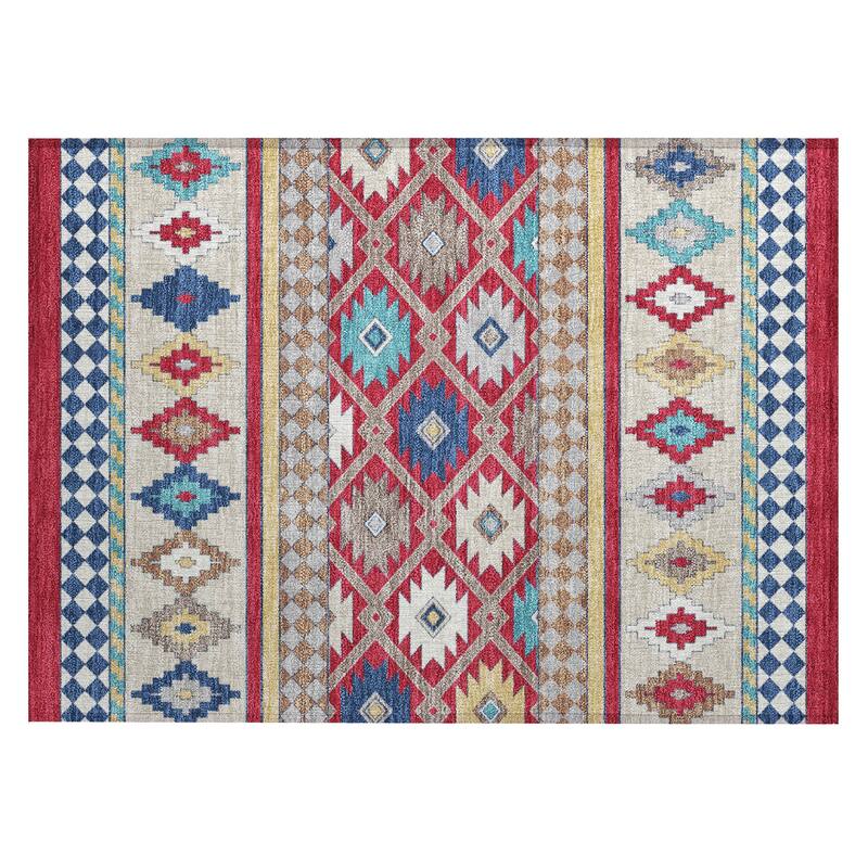 Machine Washable Indoor/ Outdoor Global Clemente Chantille Rug