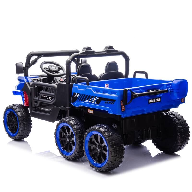 Electric Dump Truck Kids Truck Off-Road Toy Car Blue Ride on Jeep