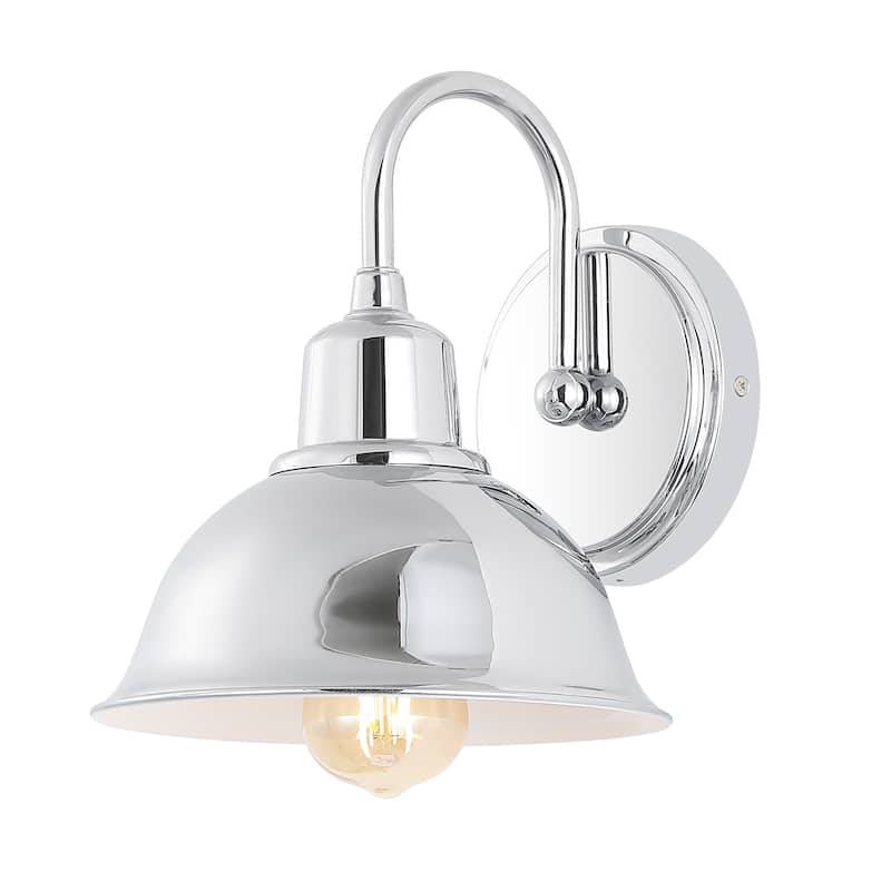 Frisco Farmhouse Industrial Iron LED Vanity, Chrome by JONATHAN Y
