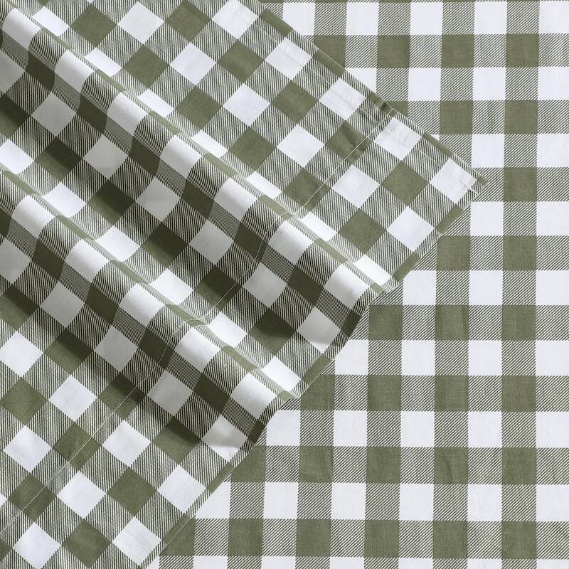 Eddie Bauer Printed Cotton Percale Deep Pocket Sheet Set