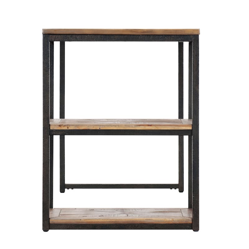 SEI Furniture Garstivon Rustic Black with Distressed Fir Writing Desk