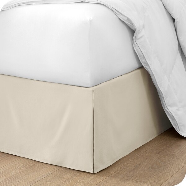 Bare Home Pleated Bed Skirt 15 Inch Tailored Drop Easy Fit Bed Bath Beyond 20010196
