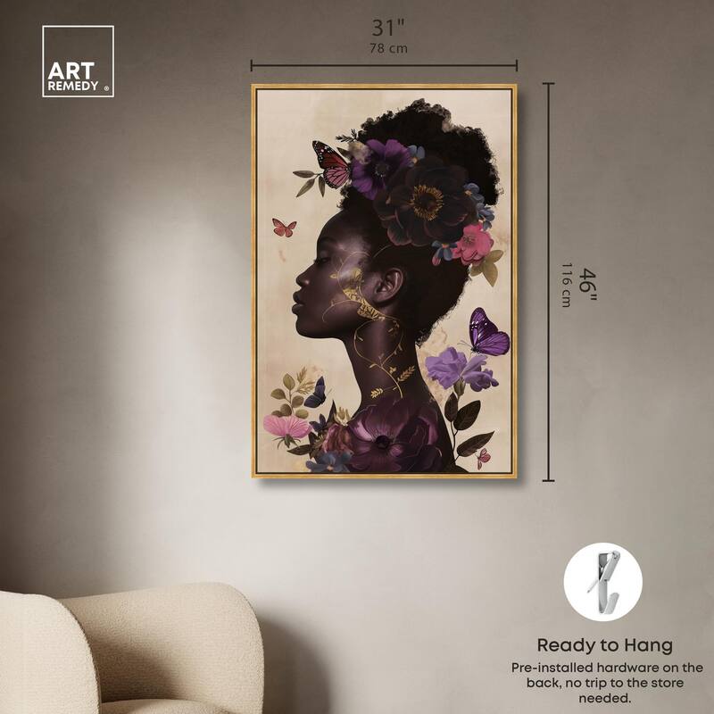 Burgundy Nectar Canvas by Art Remedy