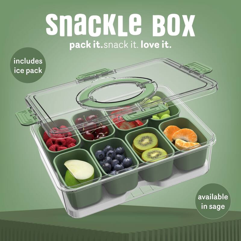 COOK WITH COLOR Snackle Box for Kids Lunch Box and Snack Container