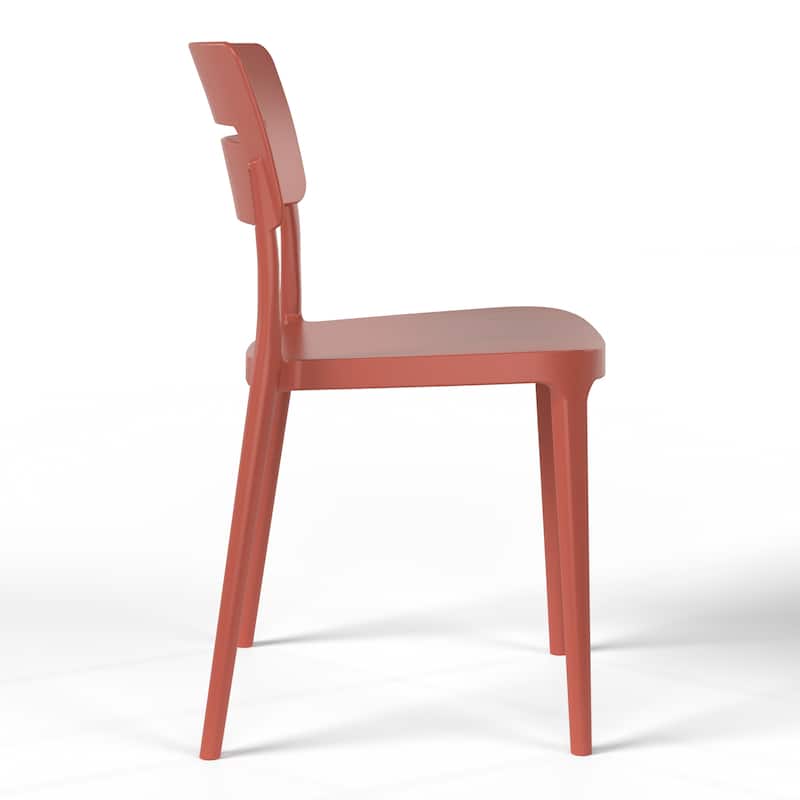 Frond and Form Outdoor Stacking Dining Side Chair (Set of 4)