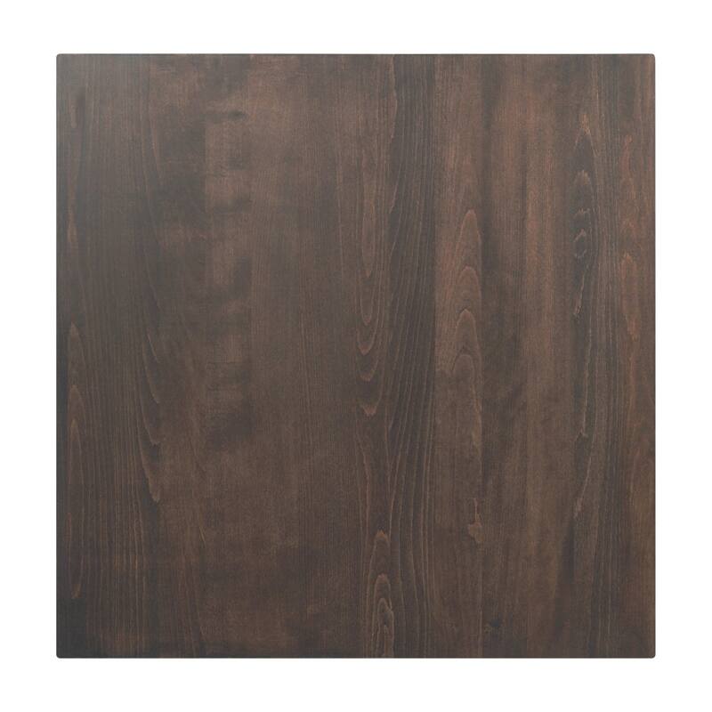 Square Solid Wood Commercial Tabletop with 30" x 30" Dining Height X-Base - 36"W x 36"D x 29.5"H