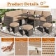preview thumbnail 34 of 84, AECOJOY 7 Pieces Patio Furniture Set Outdoor Sectional Sofa Rattan Conversation Set