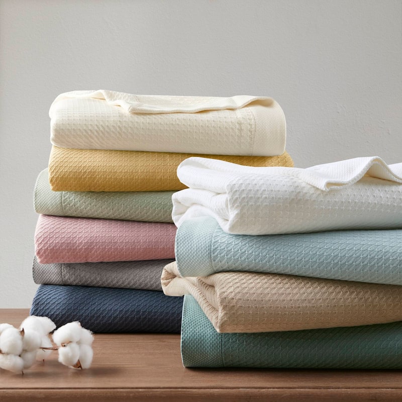 Madison Park Egyptian Cotton Solid Blanket