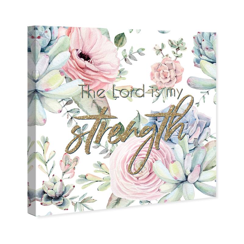 Wynwood Studio Canvas Floral and Botanical The Lord is White and Farmhouse Wall Art Canvas Print