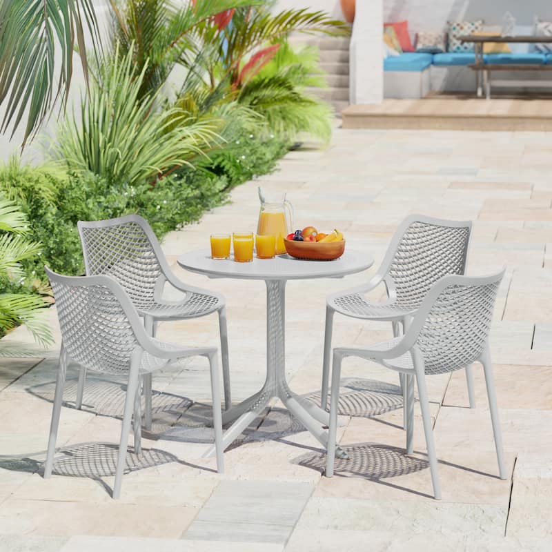 Frond and Form 31.5 Inch Outdoor Round Dining Table