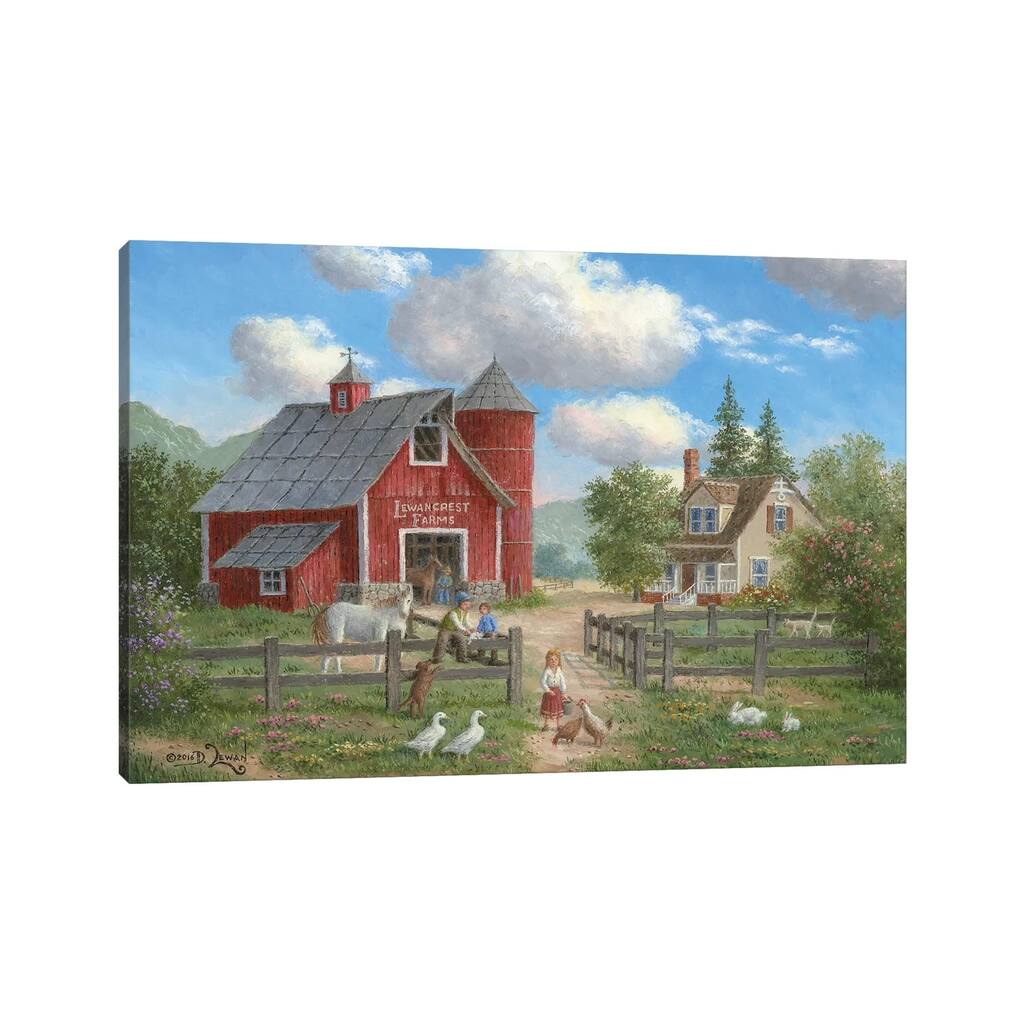 iCanvas "Down On the Farm" by Dennis Lewan Canvas Print