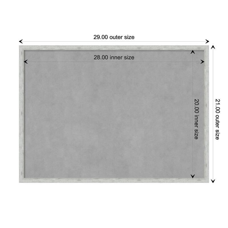 Amanti Art Imprint Silver Framed Magnetic Board - Board Size 28x20
