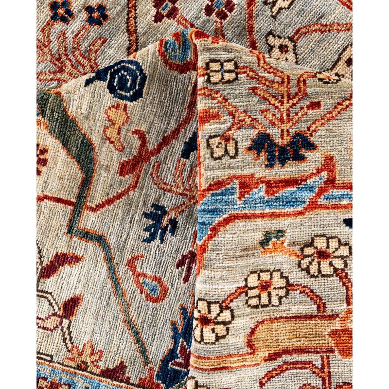Serapi One-of-a-Kind Hand-Knotted Area Rug - Gray - 8' 0" x 10' 0"
