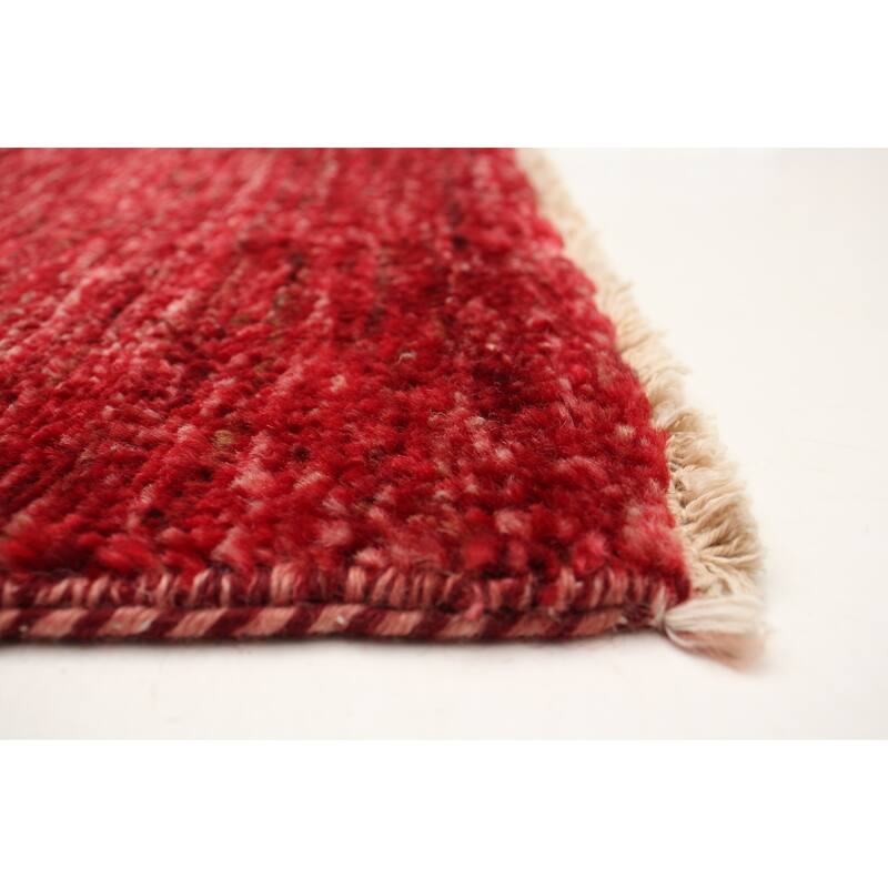 ECARPETGALLERY Hand-knotted Finest Peshawar Ziegler Red Wool Rug - 3'10 x 4'10