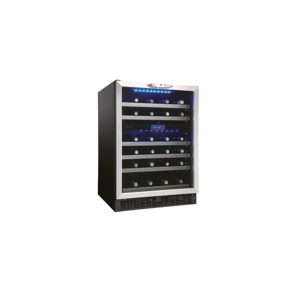 51 bottle capacity wine cooler in stainless steel