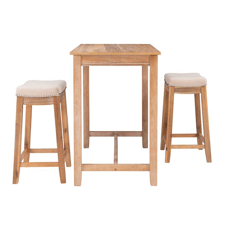 Bridgeport Wooden 3-Piece Counter Height Dining Set