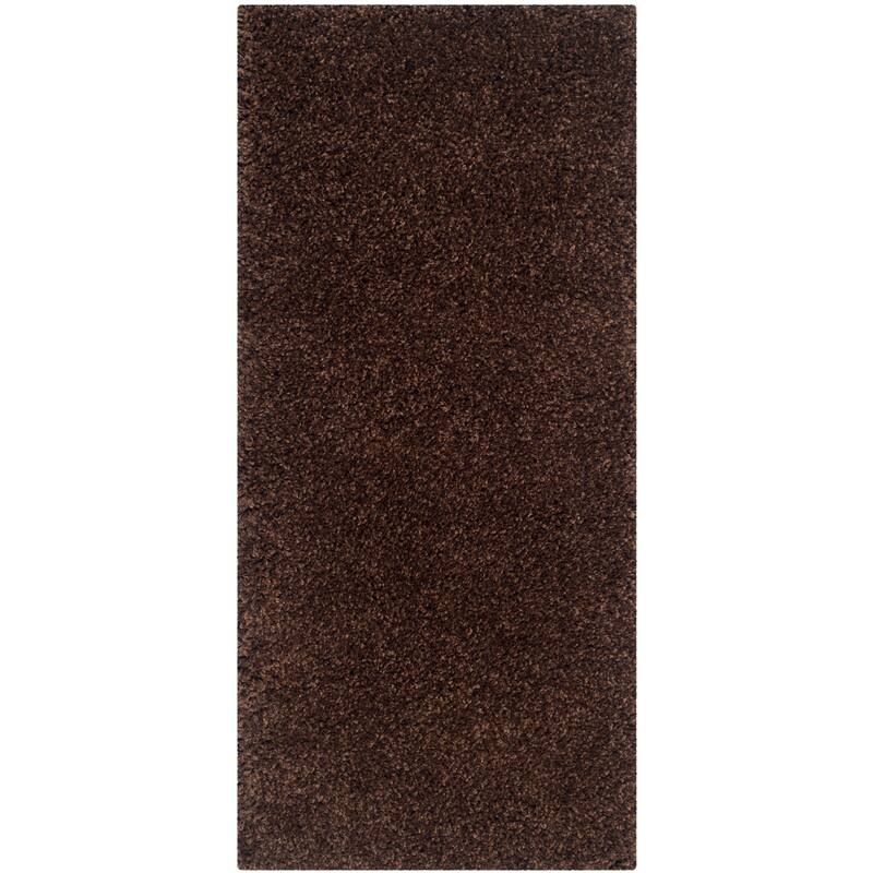SAFAVIEH California Premium Shag Izat 2-inch Thick Area Rug - 2'3" x 5' - Brown