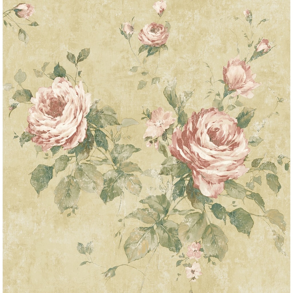 Seabrook Designs Cresswell Floral Unpasted Wallpaper