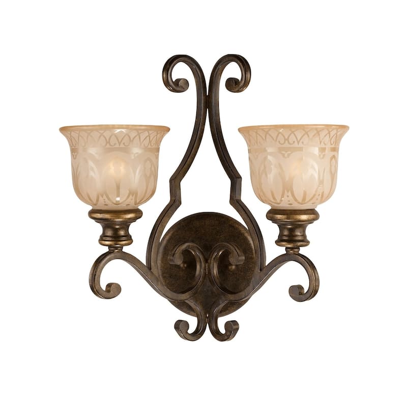 Crystorama Lighting Group 7402 Norwalk 2 Light 17" Tall Wall Sconce - Bronze Umber