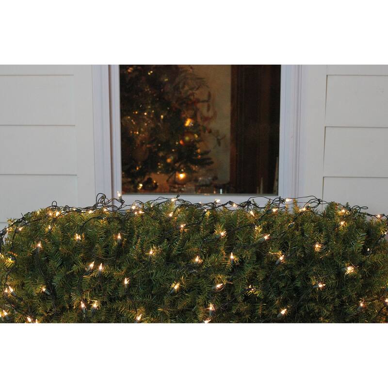 4' x 6' Mini Net Style Christmas Lights Green Wire