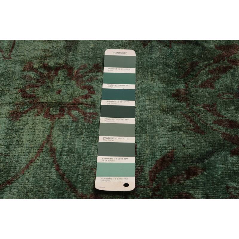 ECARPETGALLERY Hand-knotted Vibrance Green Wool Rug - 9'0 x 11'6
