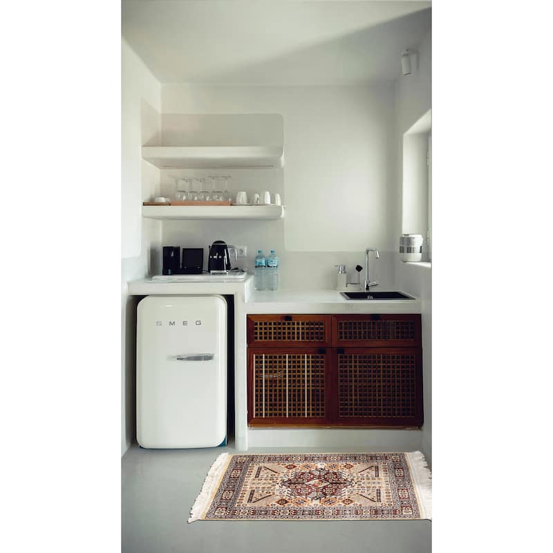 ECARPETGALLERY Hand-knotted Hereke Light Khaki Silk Rug - 2'4 x 2'11