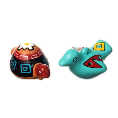 Novica Handmade Night Chant Ceramic Ocarinas (2 Pieces)